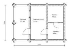 проект сауны, бани кв м =30