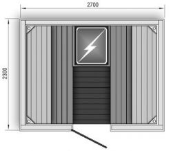 Сауна 2300x2700х2200 Вариант 3